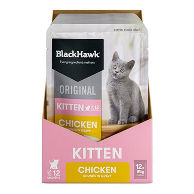 Black Hawk Chicken In Gravy Kitten Wet Food 85g