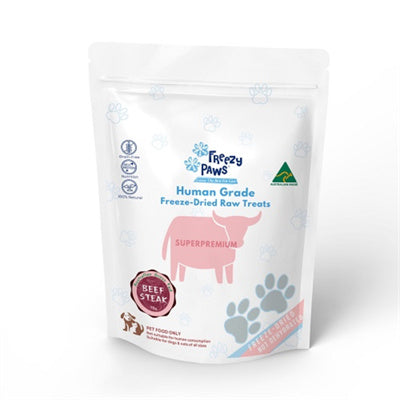 Freezy Paws Freeze Dried Beef Steak Pet Treats for Cats & Dogs