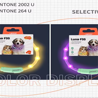 LAROO F35 Luna Small Dog Luminous Collar for Night Walks