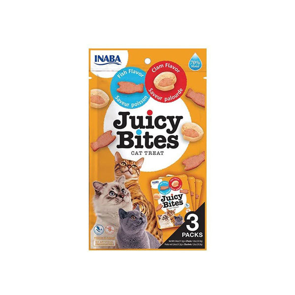 Inaba Cat Juicy Bites Fish & Clam 11.3g x3pcs