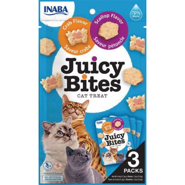 Inaba Cat Juicy Bites Scallop &Crab 11.3g x3