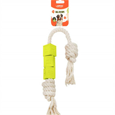 Laroo Brick on Rope Pet Toy