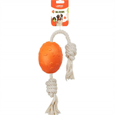 Laroo Ball on Rope Pet Toy