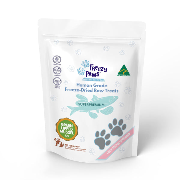 Freezy Paws Freeze Dried Green Lipped Mussels Pet Treats for Cats & Dogs