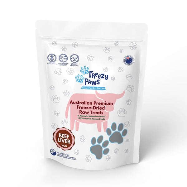 Freezy Paws Freeze Dried Beef Liver Pet Treats for Cats & Dogs