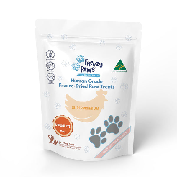 Freezy Paws Freeze Dried Chicken Drumstick Pet Treats for Cats & Dogs