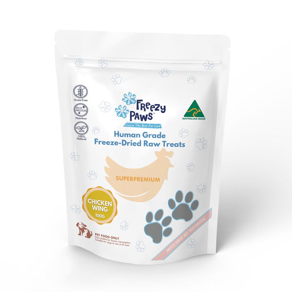 Freezy Paws Freeze Dried Chicken Wing Pet Treats for Cats & Dogs