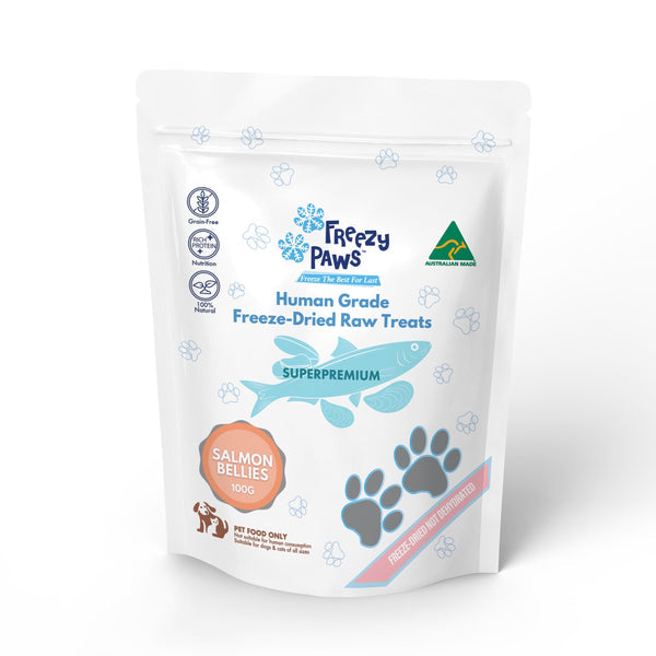 Freezy Paws Freeze Dried Salmon Bellies Pet Treats for Cats & Dogs