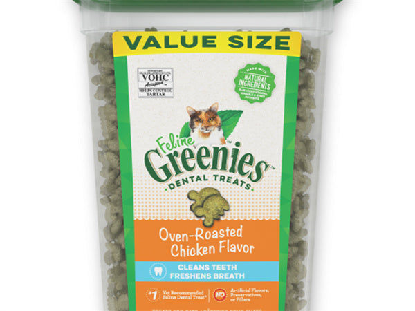 Greenies Feline Oven-Roasted Chicken Flavour Tub 277g